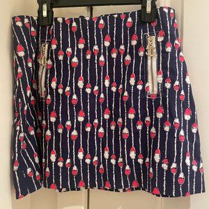 Lilly Pulitzer Navy Buoy Anchor Skort